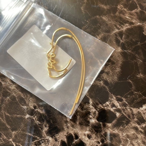 Free People Gold Tessa Silhouette Face Earrings - Picture 4 of 7